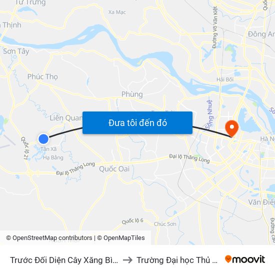 Trước Đối Diện Cây Xăng Bình Yên 20m to Trường Đại học Thủ đô Hà Nội map