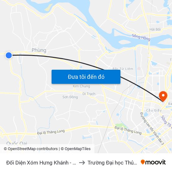 Đối Diện Xóm Hưng Khánh - Thôn Yên Dục to Trường Đại học Thủ đô Hà Nội map