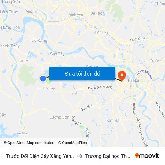 Trước Đối Diện Cây Xăng Yên Bài 20m, Đt87 to Trường Đại học Thủ đô Hà Nội map