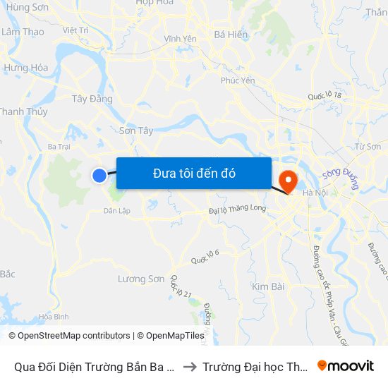 Qua Đối Diện Trường Bắn Ba Vành 40m, Đt87 to Trường Đại học Thủ đô Hà Nội map