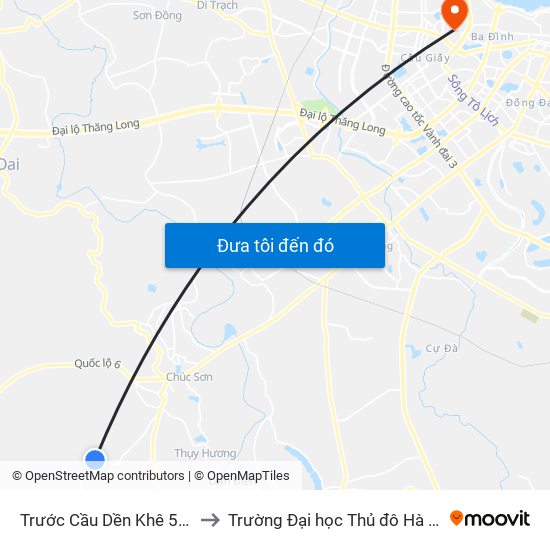 Trước Cầu Dền Khê 50m to Trường Đại học Thủ đô Hà Nội map