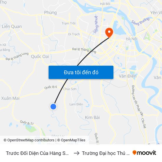 Trước Đối Diện Của Hàng Spa Thanh Tính to Trường Đại học Thủ đô Hà Nội map