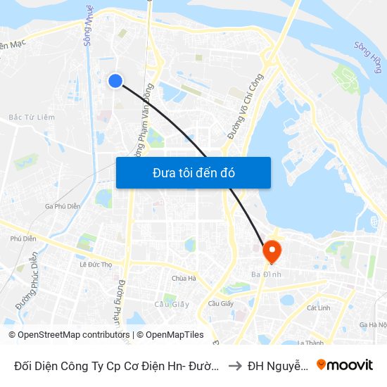 Đối Diện Công Ty Cp Cơ Điện Hn- Đường Đức Thắng to ĐH Nguyễn Trãi map