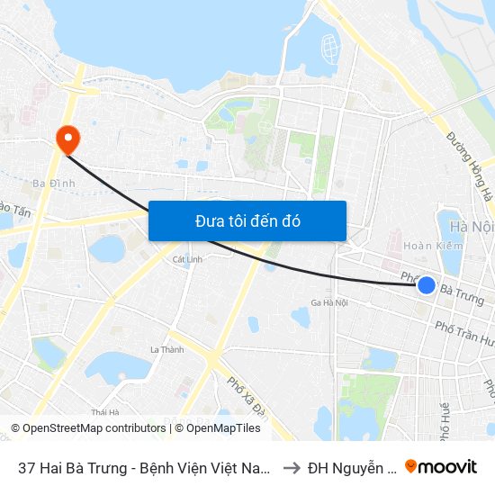 37 Hai Bà Trưng - Bệnh Viện Việt Nam Cu Ba to ĐH Nguyễn Trãi map