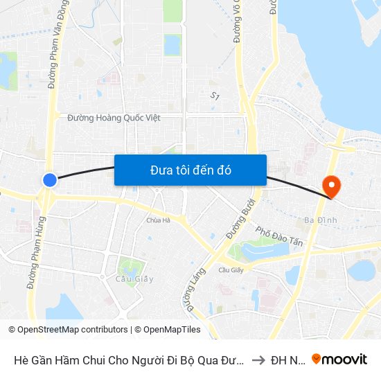 2b Phạm Văn Đồng to ĐH Nguyễn Trãi map