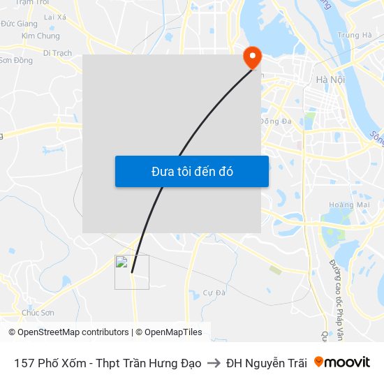 157 Phố Xốm - Thpt Trần Hưng Đạo to ĐH Nguyễn Trãi map