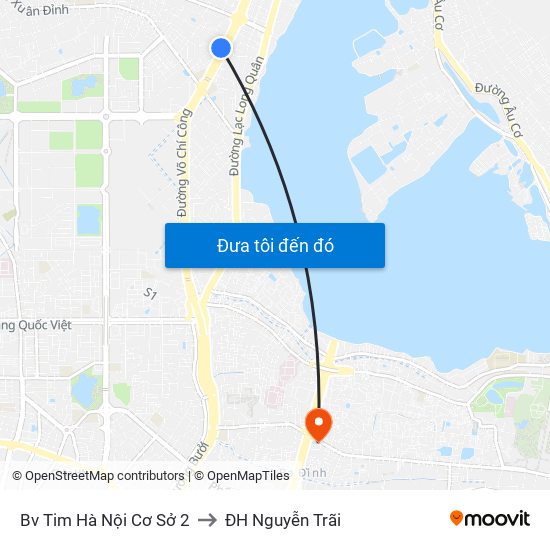 Bv Tim Hà Nội Cơ Sở 2 to ĐH Nguyễn Trãi map