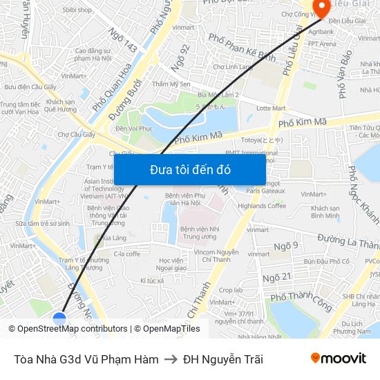 Tòa Nhà G3d Vũ Phạm Hàm to ĐH Nguyễn Trãi map