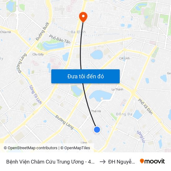 Bệnh Viện Châm Cứu Trung Ương - 49 Thái Thịnh to ĐH Nguyễn Trãi map