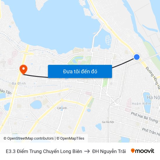 E3.3 Điểm Trung Chuyển Long Biên to ĐH Nguyễn Trãi map