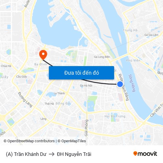 (A) Trần Khánh Dư to ĐH Nguyễn Trãi map