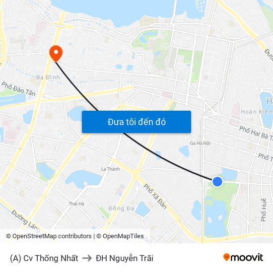 (A) Cv Thống Nhất to ĐH Nguyễn Trãi map