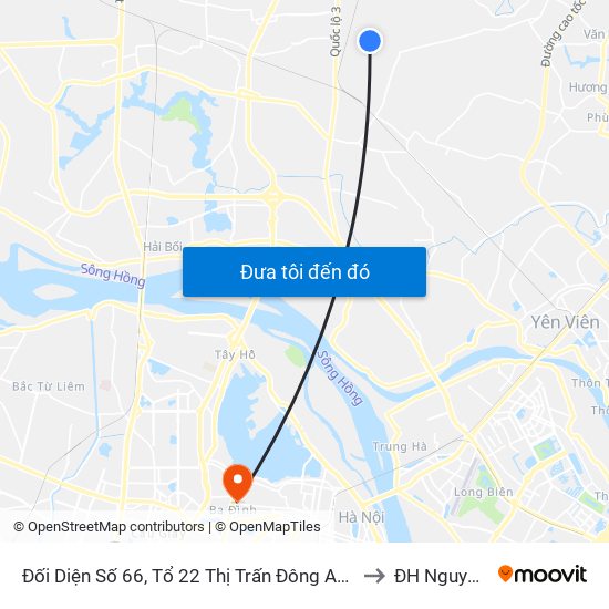 Đối Diện Số 66, Tổ 22 Thị Trấn Đông Anh, Đường Uy Nổ to ĐH Nguyễn Trãi map