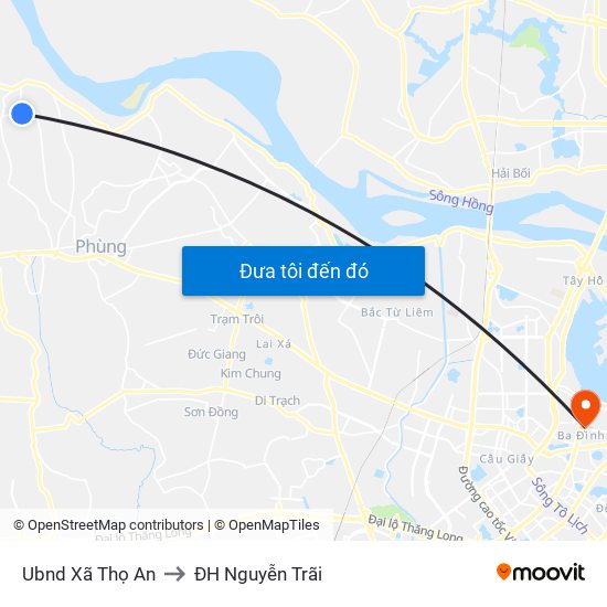 Ubnd Xã Thọ An to ĐH Nguyễn Trãi map