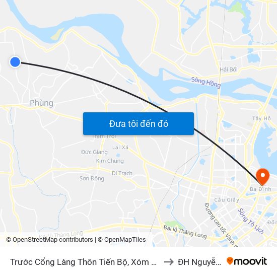 Trước Cổng Làng Thôn Tiến Bộ, Xóm Cực Nam 10m to ĐH Nguyễn Trãi map