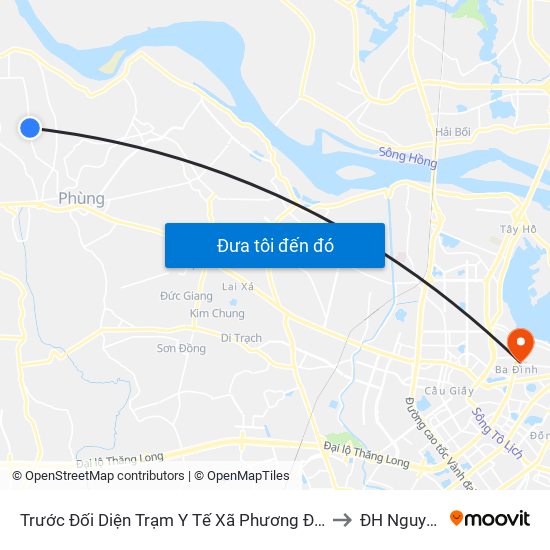 Trước Đối Diện Trạm Y Tế Xã Phương Đình - Xã Địch Trung to ĐH Nguyễn Trãi map