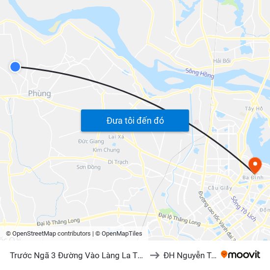 Trước Ngã 3 Đường Vào Làng La Thạch to ĐH Nguyễn Trãi map