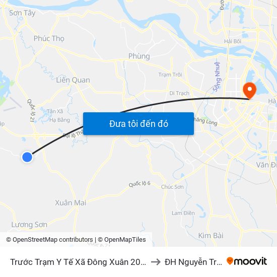 Trước Trạm Y Tế Xã Đông Xuân 20m to ĐH Nguyễn Trãi map