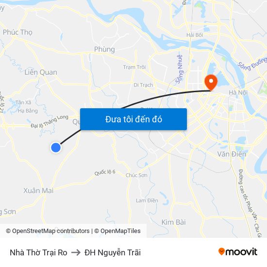 Nhà Thờ Trại Ro to ĐH Nguyễn Trãi map