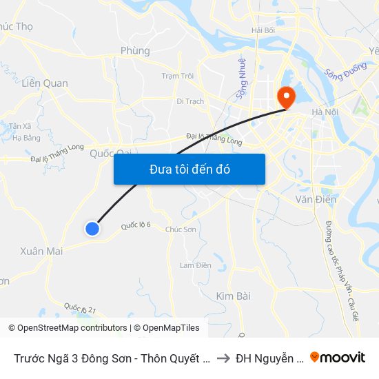Trước Ngã 3 Đông Sơn - Thôn Quyết Thượng to ĐH Nguyễn Trãi map