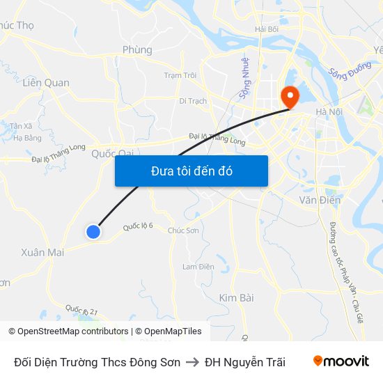 Đối Diện Trường Thcs Đông Sơn to ĐH Nguyễn Trãi map
