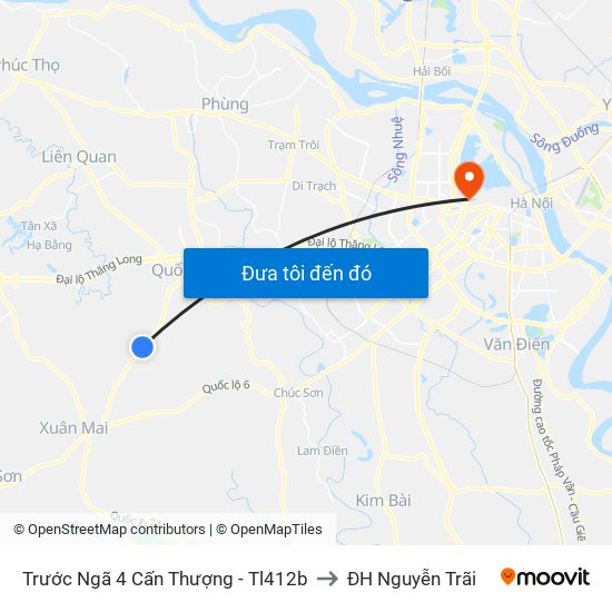 Trước Ngã 4 Cấn Thượng - Tl412b to ĐH Nguyễn Trãi map