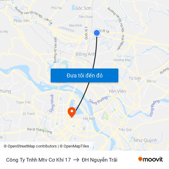 Công Ty Tnhh Mtv Cơ Khí 17 to ĐH Nguyễn Trãi map