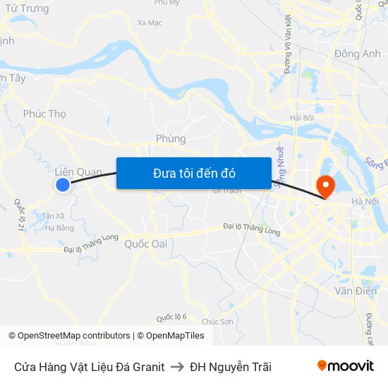 Cửa Hàng Vật Liệu Đá Granit to ĐH Nguyễn Trãi map