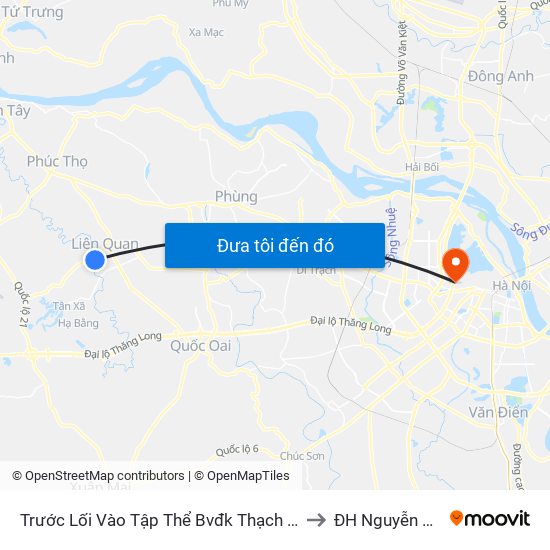 Trước Lối Vào Tập Thể Bvđk Thạch Thất to ĐH Nguyễn Trãi map