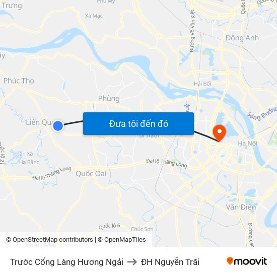 Trước Cổng Làng Hương Ngải to ĐH Nguyễn Trãi map