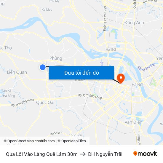 Qua Lối Vào Làng Quế Lâm 30m to ĐH Nguyễn Trãi map