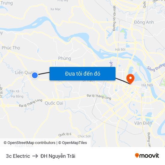 3c Electric to ĐH Nguyễn Trãi map