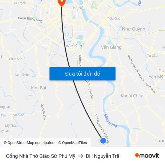 Cổng Nhà Thờ Giáo Sứ Phú Mỹ to ĐH Nguyễn Trãi map