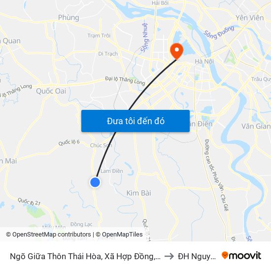Ngõ Giữa Thôn Thái Hòa, Xã Hợp Đồng, Chương Mỹ, Tl 419 to ĐH Nguyễn Trãi map