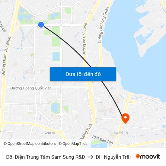 Đối Diện Trung Tâm Sam Sung R&D to ĐH Nguyễn Trãi map