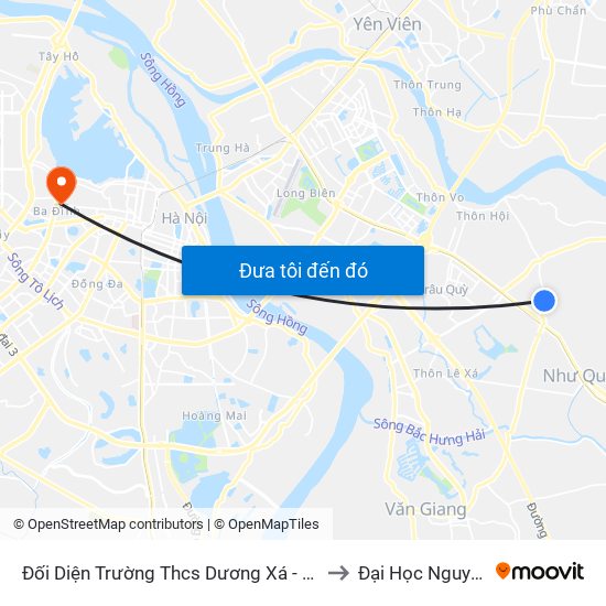 Đối Diện Trường Thcs Dương Xá - Đường Ỷ Lan to Đại Học Nguyễn Trãi map