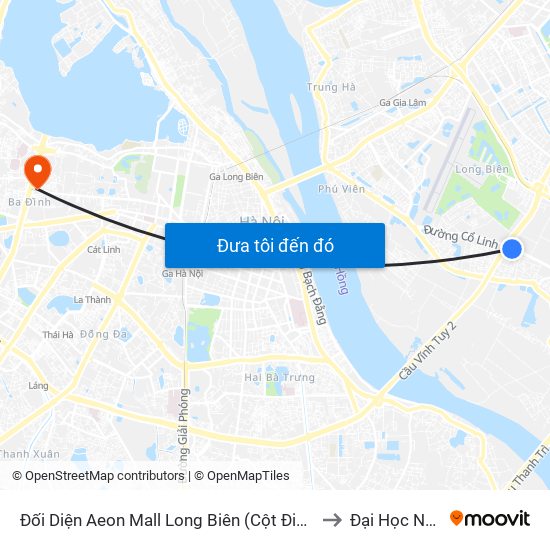 Đối Diện Aeon Mall Long Biên (Cột Điện T4a/2a-B Đường Cổ Linh) to Đại Học Nguyễn Trãi map