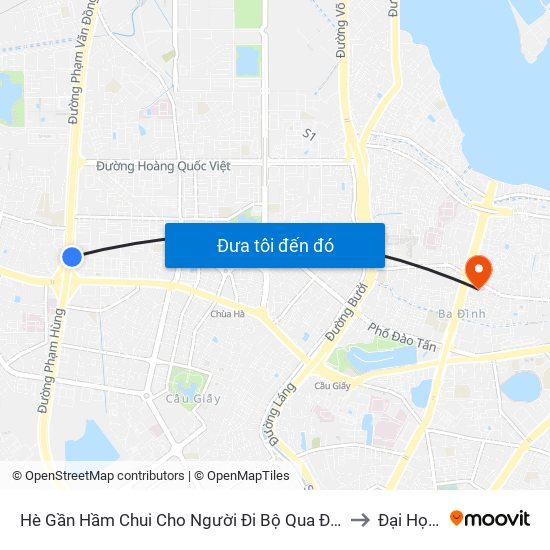 2b Phạm Văn Đồng to Đại Học Nguyễn Trãi map