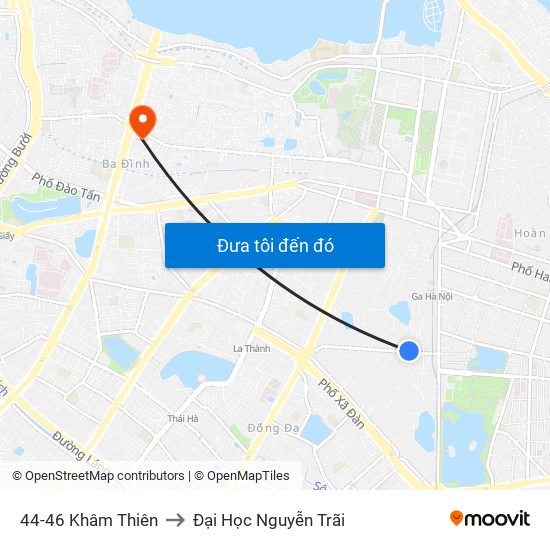 78-80a Khâm Thiên (Đối Diện 71) to Đại Học Nguyễn Trãi map