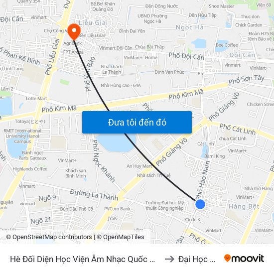 Hè Đối Diện Học Viện Âm Nhạc Quốc Gia Việt Nam - Qua Ngõ Quan Thổ 1 to Đại Học Nguyễn Trãi map