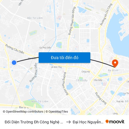 Đối Diện Trường Đh Công Nghệ Đông Á to Đại Học Nguyễn Trãi map