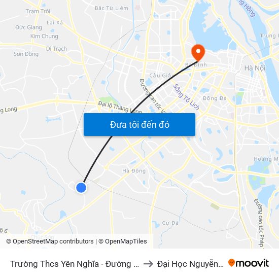 Trường Thcs Yên Nghĩa - Đường Yên Lộ to Đại Học Nguyễn Trãi map