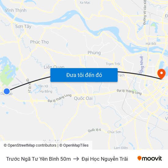 Trước Ngã Tư Yên Bình 50m to Đại Học Nguyễn Trãi map
