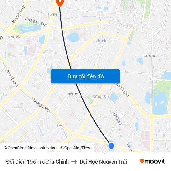 Đối Diện 196 Trường Chinh to Đại Học Nguyễn Trãi map