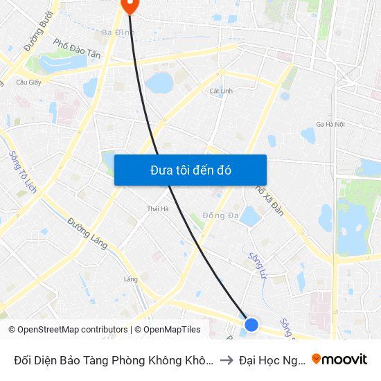 Đối Diện Bảo Tàng Phòng Không Không Quân - Trường Chinh to Đại Học Nguyễn Trãi map