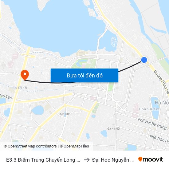 E3.3 Điểm Trung Chuyển Long Biên to Đại Học Nguyễn Trãi map