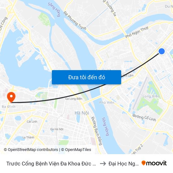 Trước Cổng Bệnh Viện Đa Khoa Đức Giang 15m, Trường Lâm to Đại Học Nguyễn Trãi map