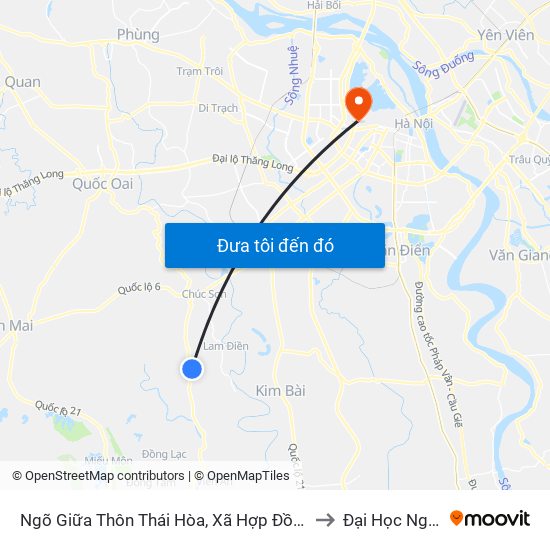 Ngõ Giữa Thôn Thái Hòa, Xã Hợp Đồng, Chương Mỹ, Tl 419 to Đại Học Nguyễn Trãi map