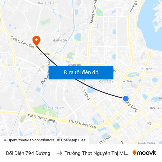 Đối Diện 794 Đường Láng to Trường Thpt Nguyễn Thị Minh Khai map