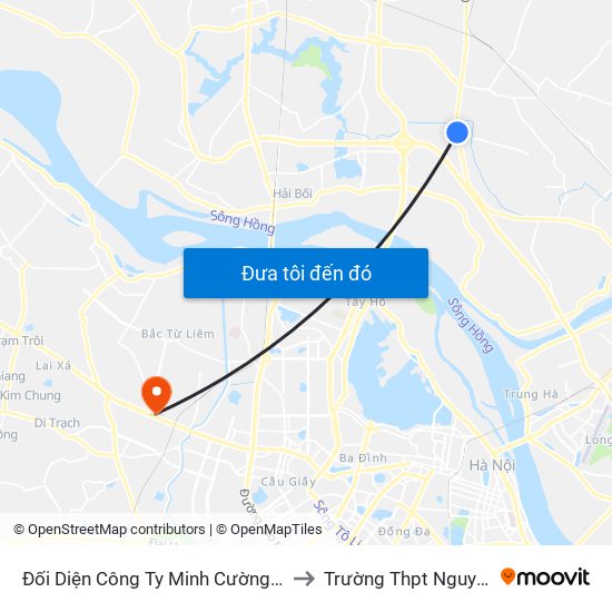 Đối Diện Công Ty Minh Cường - Km 10+960 Quốc Lộ 3 to Trường Thpt Nguyễn Thị Minh Khai map